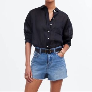 NWT Madewell Relaxed Denim Shorts in Kelton Wash: Raw-Hem Edition, Size 27